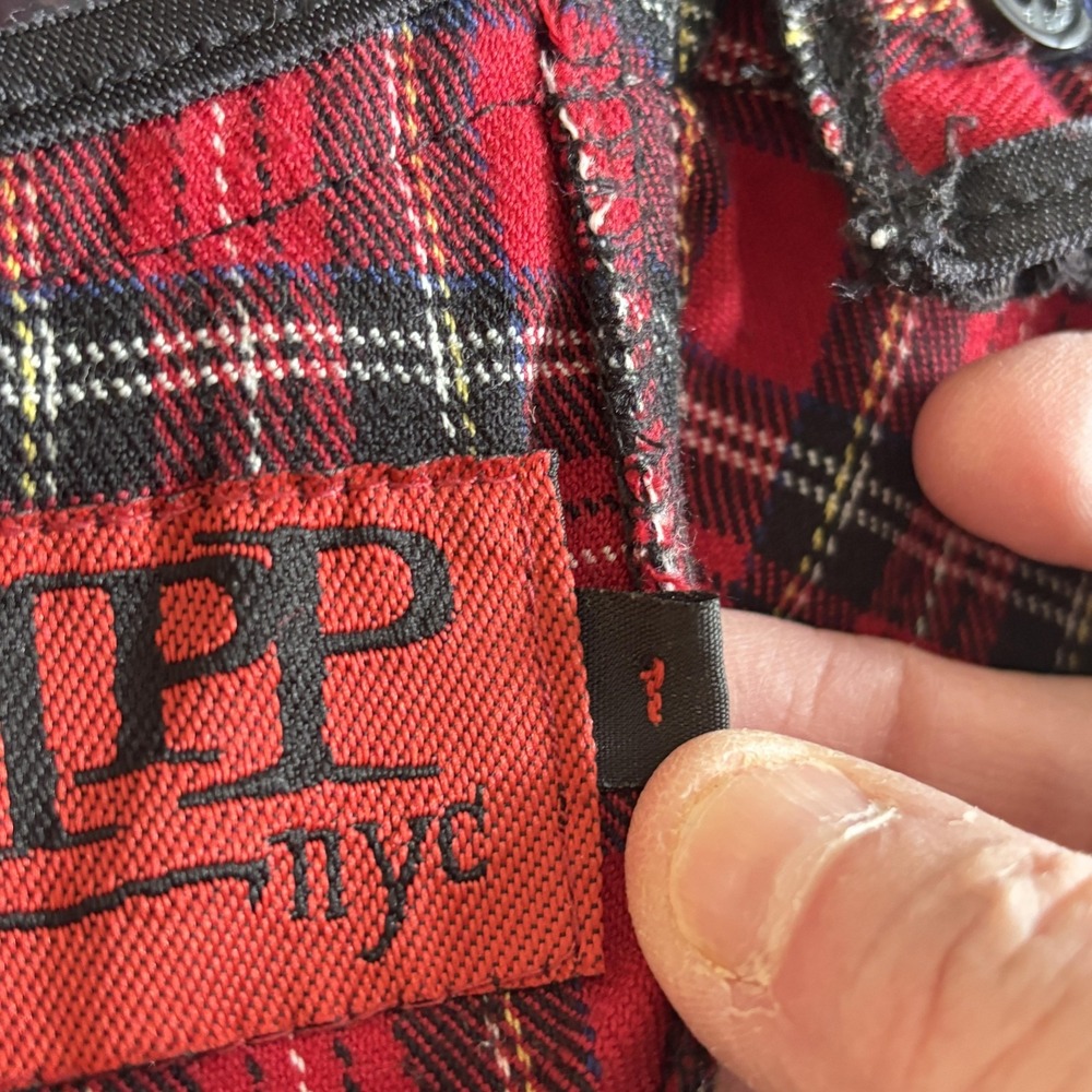 Tripp NYC Plaid Lace Corset Top Size 1X Punk Goth Emo Y2K Grommet - Picture 11 of 15